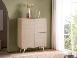 Home affaire Highboard »Torsby, moderner Schrank, Stauraumelement in Eiche Natur, 108 cm breit« abgerundete Ecken, ausreichend Stauraum, vielseitig einsetzbar