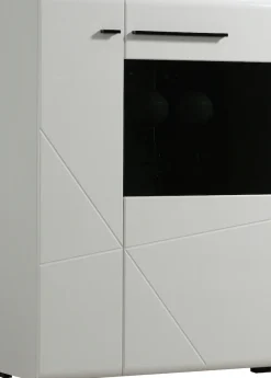 Home affaire Highboard »Trentino« Vitrine, Soft-Close-Funktion, Hochglanzfronten, Breite 87 cm