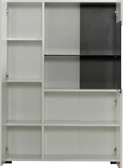 Home affaire Highboard »Trentino« Vitrine, Soft-Close-Funktion, Hochglanzfronten, Breite 87 cm