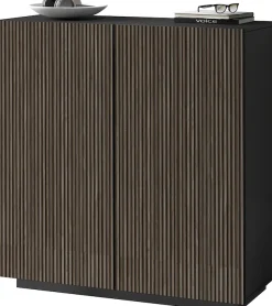 Home affaire Highboard »Vega,Highboard,Kommode,120 cm« mit 2 Türen,Fronten mitRillen-Optik