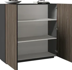 Home affaire Highboard »Vega,Highboard,Kommode,120 cm« mit 2 Türen,Fronten mitRillen-Optik