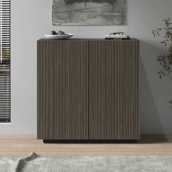 Home affaire Highboard »Vega,Highboard,Kommode,120 cm« mit 2 Türen,Fronten mitRillen-Optik