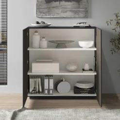 Home affaire Highboard »Vega,Highboard,Kommode,120 cm« mit 2 Türen,Fronten mitRillen-Optik