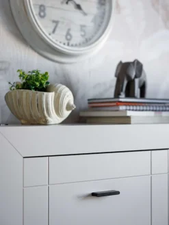 Home affaire Highboard »Warwick, Hochkommode, Vitrine, Glasvitrine, Kombi-Highboard« Modernes Highboard: Kaschmir-Dekor, 2 Türen, Heißfolienprägung