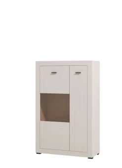 Home affaire Highboard »Warwick, Hochkommode, Vitrine, Glasvitrine, Kombi-Highboard« Modernes Highboard: Kaschmir-Dekor, 2 Türen, Heißfolienprägung