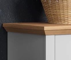 Home affaire Hängeschrank Badschrank mit Muschelgriff im Landhaus-Look - (B/T/H) 46/24/73 cm