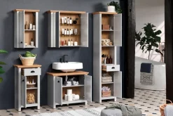 Home affaire Hängeschrank Badschrank mit Muschelgriff im Landhaus-Look - (B/T/H) 46/24/73 cm