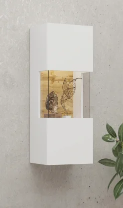 Home affaire Hängevitrine »Ava, Breite 36 cm, hängend montierbar« moderne grifflose Vitrine, Eckverglasung