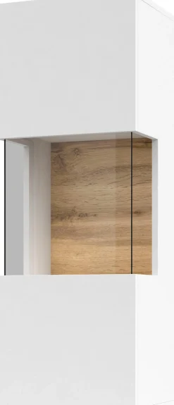Home affaire Hängevitrine »Ava, Breite 36 cm, hängend montierbar« moderne grifflose Vitrine, Eckverglasung