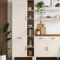 Home affaire Hochschrank »Alby« Breite 75 cm, 2 Türen, 1 Schubkasten, 6 offene Fächer