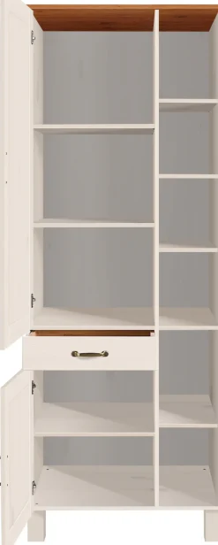 Home affaire Hochschrank »Alby« Breite 75 cm, 2 Türen, 1 Schubkasten, 6 offene Fächer