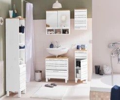 Home affaire Hochschrank »JOSIE« Breite 30 cm, aus Massivholz, verstellbare Einlegeböden, Metallgriffe