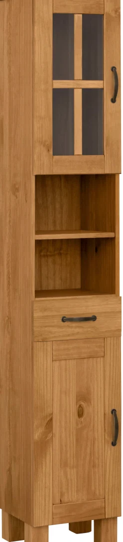 Home affaire Hochschrank »Rodby« FSC®-zertifiziertes Massivholz, Breite 33cm, Höhe 180cm
