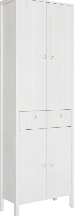 Home affaire Hochschrank »Tina« Badmöbel,Schrank, Breite 57 cm, Massivholz