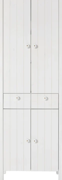 Home affaire Hochschrank »Tina« Badmöbel,Schrank, Breite 57 cm, Massivholz