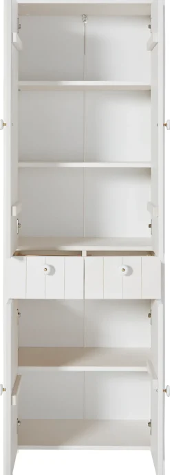 Home affaire Hochschrank »Tina« Badmöbel,Schrank, Breite 57 cm, Massivholz