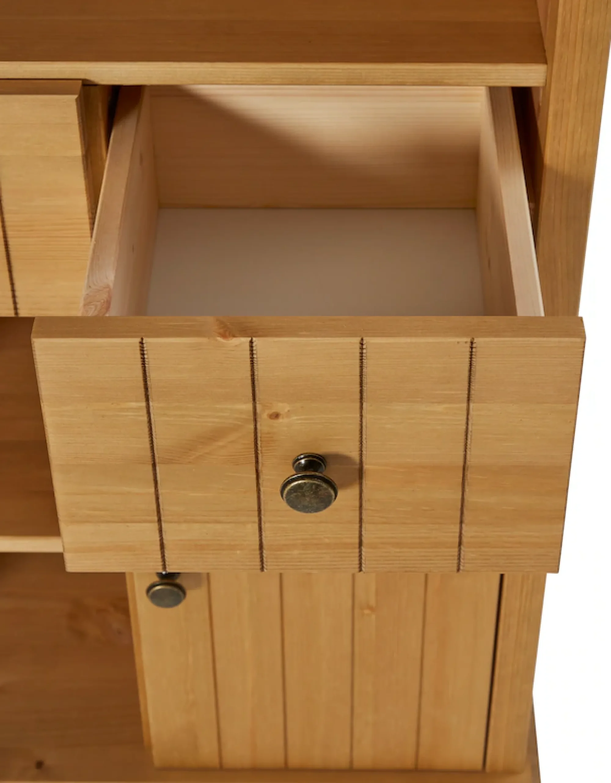 Home affaire Hochschrank »Vili« Badezimmerschrank, Höhe 175 cm, 2 Schubladen, 3 Türen, aus Massivholz