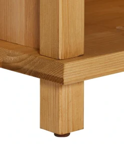 Home affaire Hochschrank »Vili« Badezimmerschrank, Höhe 175 cm, 2 Schubladen, 3 Türen, aus Massivholz