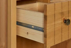Home affaire Hochschrank »Vili« Badezimmerschrank, Höhe 175 cm, 2 Schubladen, 3 Türen, aus Massivholz