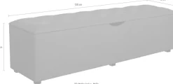 Home affaire Hockerbank »Knobbed« Hockerbank mit Stauraum, Breite 120 cm und 160 cm