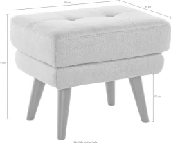 Home affaire Hocker »Hemmink« mit Knopfheftung