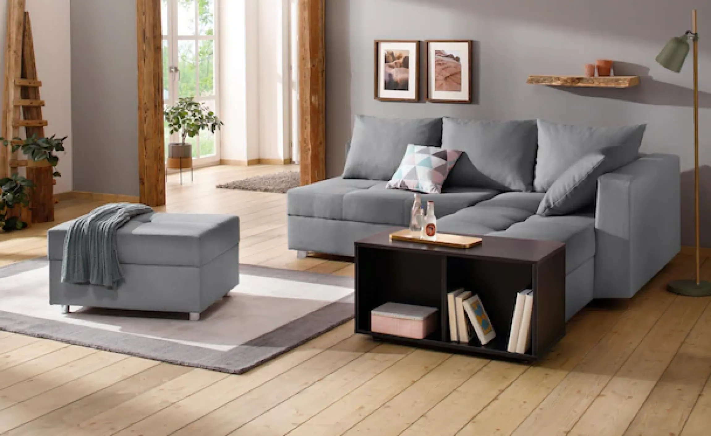 Home affaire Hocker »Italia, B: 78 cm« mit Federkern
