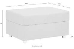 Home affaire Hocker »Italia, B: 78 cm« mit Federkern