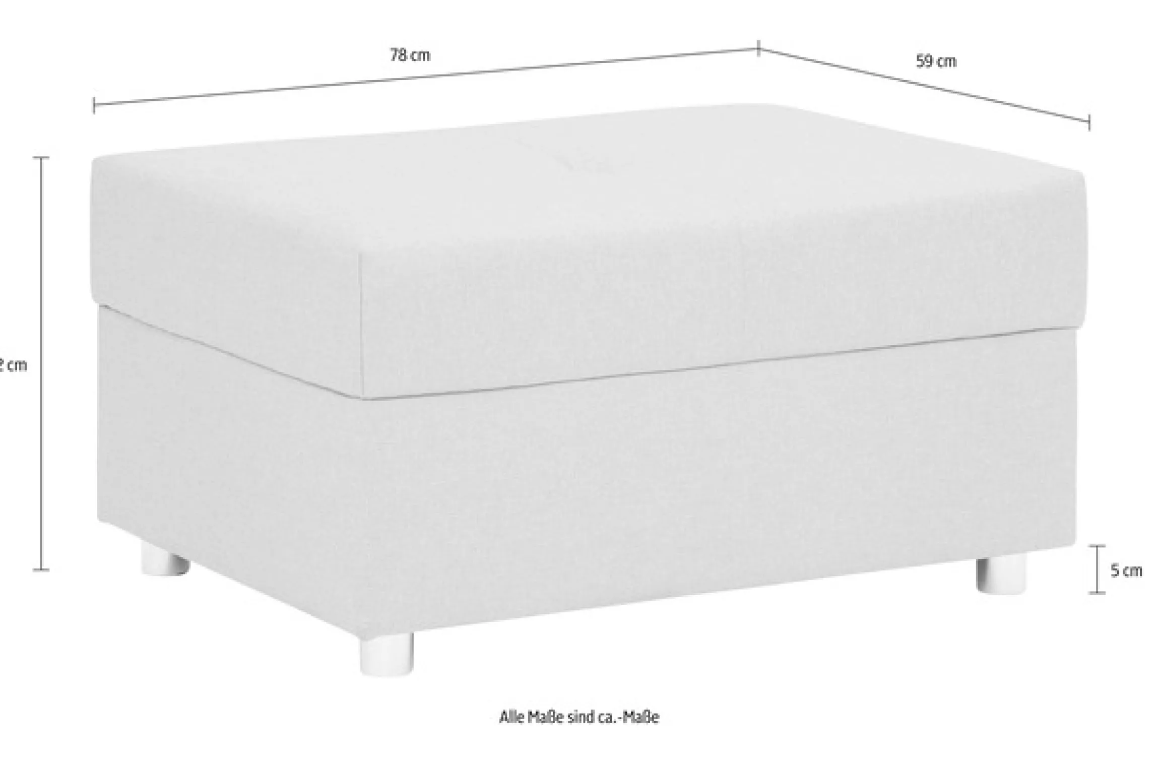 Home affaire Hocker »Italia, B: 78 cm« mit Federkern