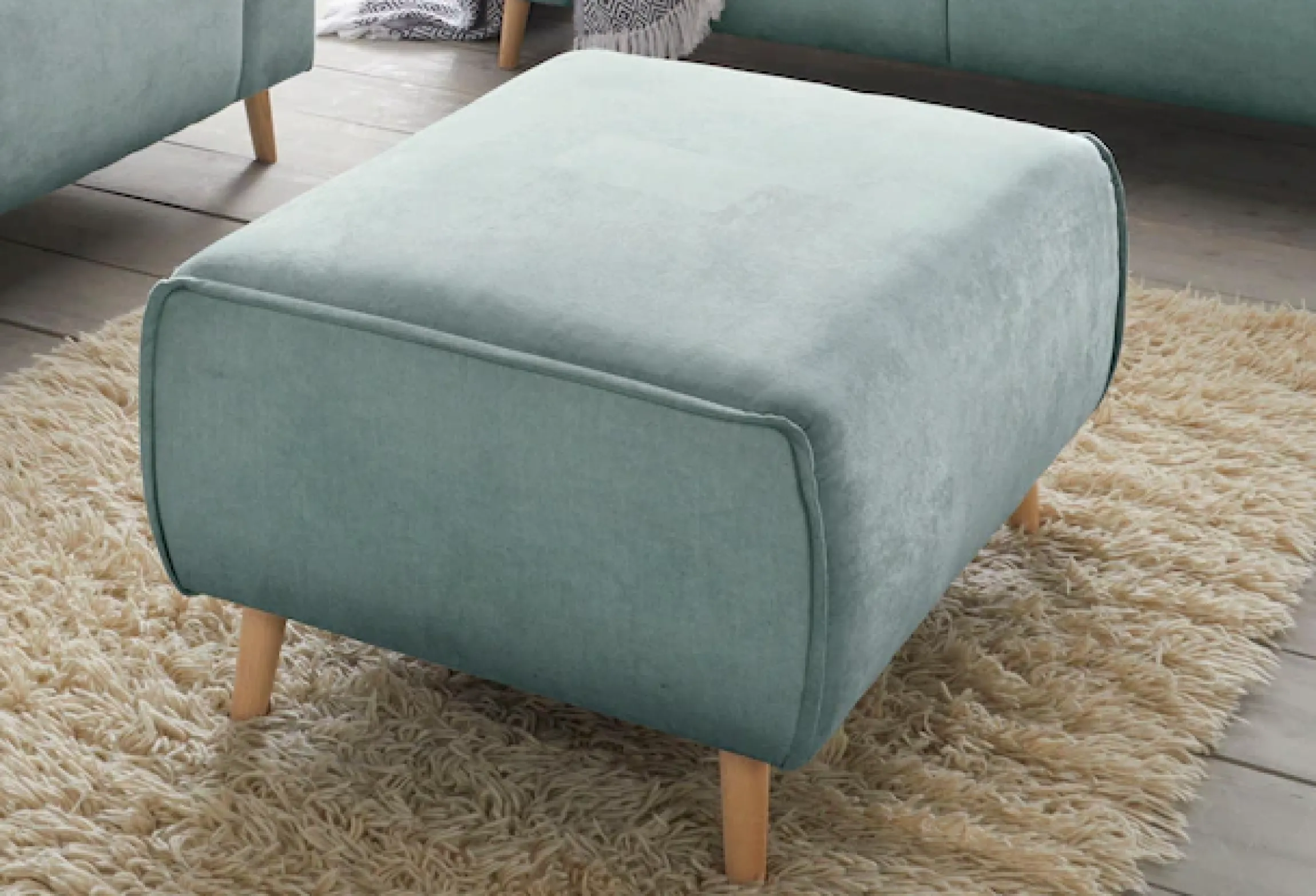 Home affaire Hocker »Janek« mit Keder in scandinavischem Design