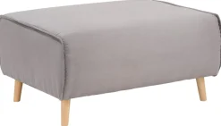 Home affaire Hocker »Julia« mit Keder und Holzfüßen