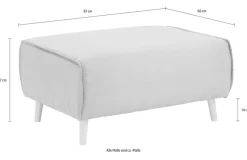 Home affaire Hocker »Julia« mit Keder und Holzfüßen