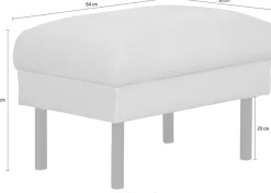 Home affaire Hocker »Lillibeth Polsterhocker, Sitzhocker, Maße B/T/H: 64/50/48 cm« passend zur Serie 