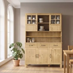Home affaire Küchenbuffet »Alby« Breite 125 cm, 2 Glastüren, 2 Schubladen