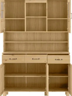 Home affaire Küchenbuffet »Alby« Breite 125 cm, 2 Glastüren, 2 Schubladen