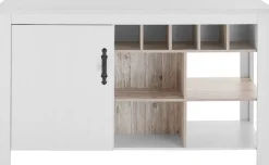 Home affaire Kücheninsel »Florenz, Küchenblock in Pinie Weiß, Kochinsel, Küchenarbeitsblock« Breite 161 cm, mit verschnörkeltem Metallgriff, Arbeitshöhe 92 cm