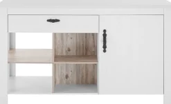 Home affaire Kücheninsel »Florenz, Küchenblock in Pinie Weiß, Kochinsel, Küchenarbeitsblock« Breite 161 cm, mit verschnörkeltem Metallgriff, Arbeitshöhe 92 cm