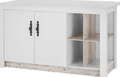 Home affaire Kücheninsel »Florenz, Küchenblock in Pinie Weiß, Kochinsel, Küchenarbeitsblock« Breite 161 cm, mit verschnörkeltem Metallgriff, Arbeitshöhe 92 cm