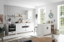Home affaire Kücheninsel »Florenz, Küchenblock in Pinie Weiß, Kochinsel, Küchenarbeitsblock« Breite 161 cm, mit verschnörkeltem Metallgriff, Arbeitshöhe 92 cm