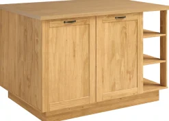 Home affaire Kücheninsel »Teramo« Breite 130 cm,4 Türen, 3 offene Fächer