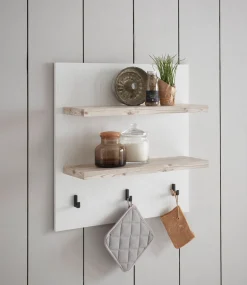 Home affaire Küchenregal »Florenz, Wandboard in Pinie Weiß, Hängeregal, Wandregal« im Landhausstil, Breite 60 cm, 28 mm starker Ablageboden