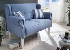 Home affaire Küchensofa »Moro Couch mit Federkern, bequem« inkl. 2 Stk. Zierkissen gestreift, verschiedenen Stoffe und Farben