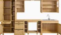 Home affaire Küchenzeile »Alby« Breite 325 cm, aus Kiefer massiv, ohne E-Geräte