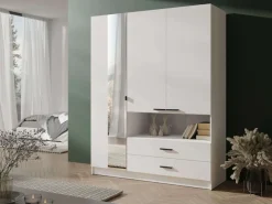 Home affaire Kleiderschrank »LAREDO Wäscheschrank komplette Innenausstattung, Maße 158,3/200,5/55cm« Garderobe mit offenem Fach, 3 Türen und 2 Schubladen, FSC