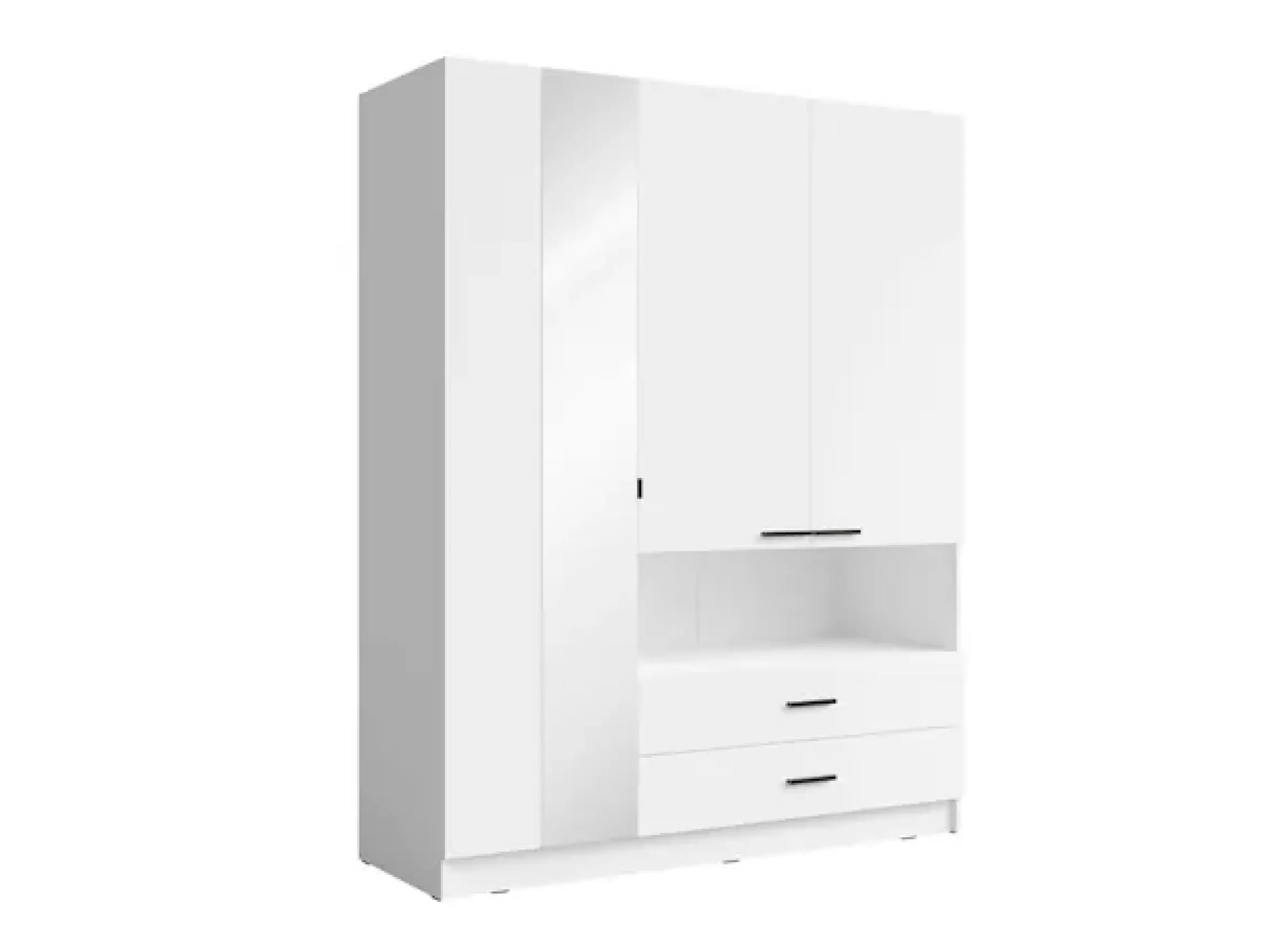 Home affaire Kleiderschrank »LAREDO Wäscheschrank komplette Innenausstattung, Maße 158,3/200,5/55cm« Garderobe mit offenem Fach, 3 Türen und 2 Schubladen, FSC