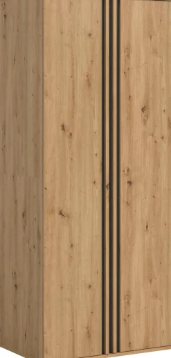 Home affaire Kleiderschrank »ALVA, Breite 80 cm, mit griffloser Front in Paneeloptik, Schrank« Schlafzimmerschrank in weiteren Ausführungen erhältlich,2 Türen, 1 Kleiderstange, 1 Einlegeboden