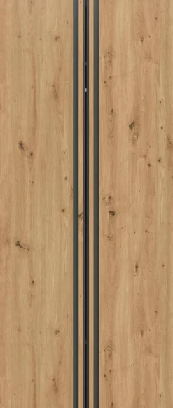 Home affaire Kleiderschrank »ALVA, Breite 80 cm, mit griffloser Front in Paneeloptik, Schrank« Schlafzimmerschrank in weiteren Ausführungen erhältlich,2 Türen, 1 Kleiderstange, 1 Einlegeboden