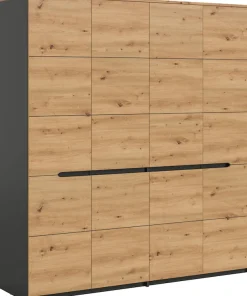 Home affaire Kleiderschrank »REHAT, Breite 180 cm, 4 Türen, 2 Kleiderstangen, 4 Ablageböden« TOPSELLER!, viel Stauraum, Universalschrank, 2 Stk. tlg. Schlafzimmerschrank, Schrank, Garderobenschrank, Garderobe