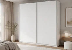Home affaire Kleiderschrank »MALOJA modern mit viel Stauraum, Fächer & Kleiderstange, Breite 150 cm« Garderobe mit 2 Schiebetüren, mit/ohne Spiegel, erhältlich in 3 Farben