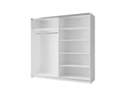 Home affaire Kleiderschrank »MALOJA modern mit viel Stauraum, Fächer & Kleiderstange, Breite 150 cm« Garderobe mit 2 Schiebetüren, mit/ohne Spiegel, erhältlich in 3 Farben