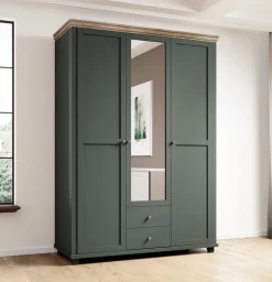 Home affaire Kleiderschrank »Evora, Landhausschrank in 3 verschieden Größen, Türen mit Soft- Close« Kleiderschrank mit Spiegel, aus FSC®-zertifiziertem Holzwerkstoff
